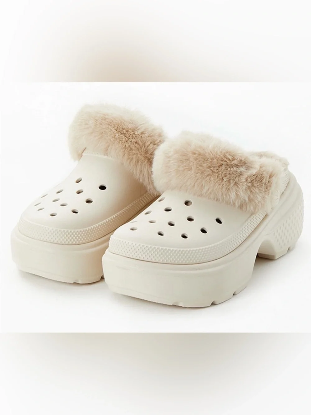 Crocs stomped lined platform clogs unisex men’s 12-women’s 10 new condition